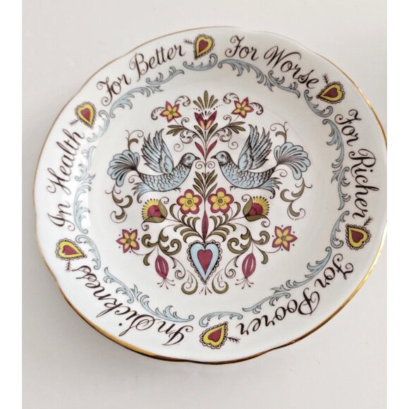 Paragon Warranted Wedding Anniversary Teacup and Saucer For Better, For Worse - Picture 2 of 13